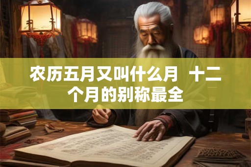 农历五月又叫什么月  十二个月的别称最全