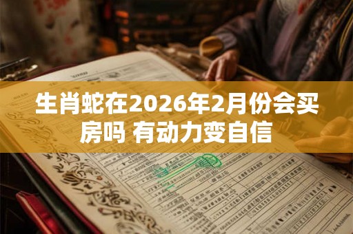 生肖蛇在2026年2月份会买房吗 有动力变自信