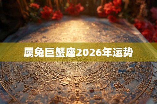 属兔巨蟹座2026年运势