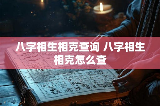 八字相生相克查询 八字相生相克怎么查 八字相生相克查询 八字相生相克怎么查