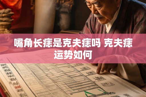嘴角长痣是克夫痣吗 克夫痣运势如何