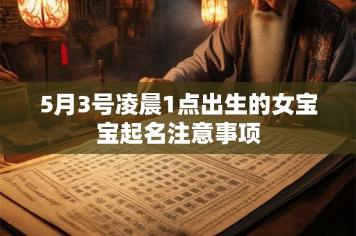 5月3号凌晨1点出生的女宝宝起名注意事项