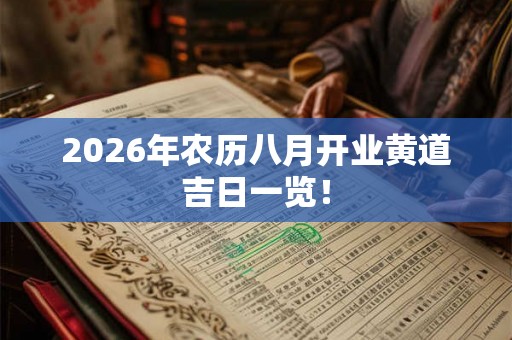 2026年农历八月开业黄道吉日一览! 2026年农历八月开业黄道吉日一览!