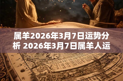 属羊2026年3月7日运势分析 2026年3月7日属羊人运势