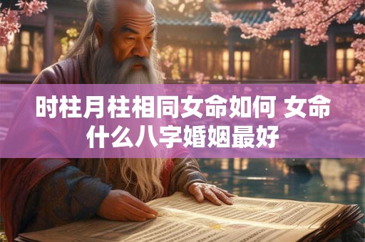 时柱月柱相同女命如何 女命什么八字婚姻最好