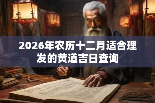 2026年农历十二月适合理发的黄道吉日查询