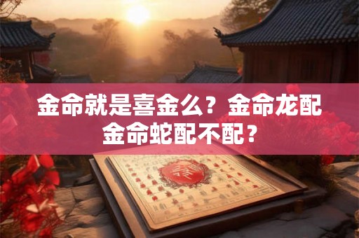 金命就是喜金么？金命龙配金命蛇配不配？