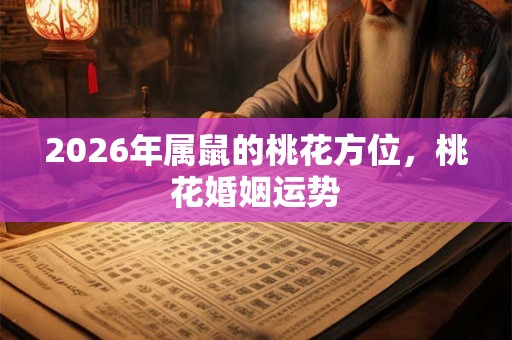 2026年属鼠的桃花方位，桃花婚姻运势