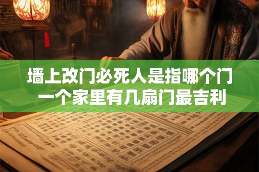 墙上改门必死人是指哪个门 一个家里有几扇门最吉利