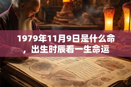 1979年11月9日是什么命，出生时辰看一生命运