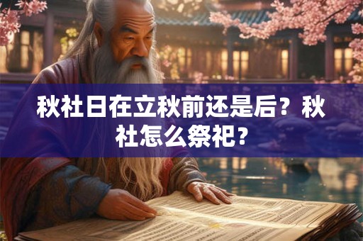 秋社日在立秋前还是后？秋社怎么祭祀？