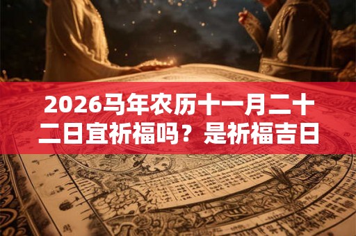 2026马年农历十一月二十二日宜祈福吗？是祈福吉日吗