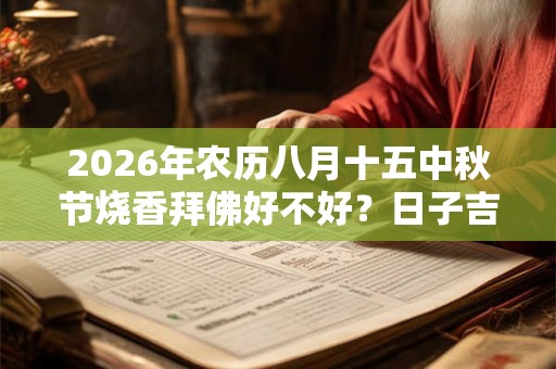 2026年农历八月十五中秋节烧香拜佛好不好？日子吉不吉利？