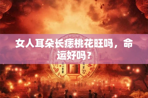 女人耳朵长痣桃花旺吗，命运好吗？