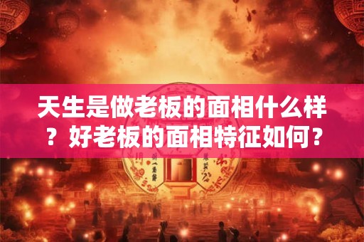 天生是做老板的面相什么样？好老板的面相特征如何？