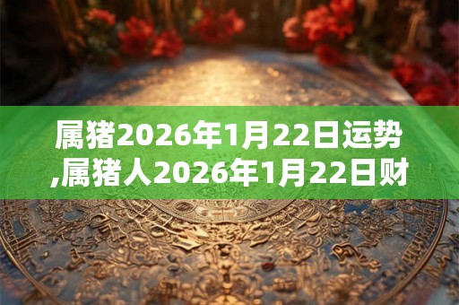属猪2026年1月22日运势,属猪人2026年1月22日财运,生肖猪2026年1月22日运势