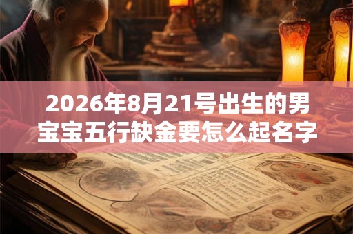 2026年8月21号出生的男宝宝五行缺金要怎么起名字，用什么字好