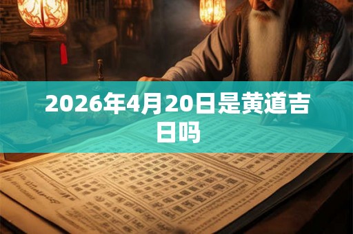 2026年4月20日是黄道吉日吗 2026年4月20日是黄道吉日吗