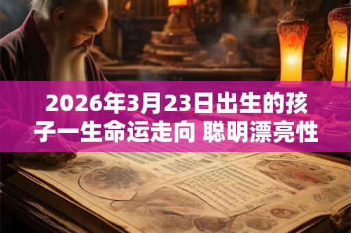 2026年3月23日出生的孩子一生命运走向 聪明漂亮性情温和 2026年3月23日出生的孩子一生命运走向 聪明漂亮性情温和