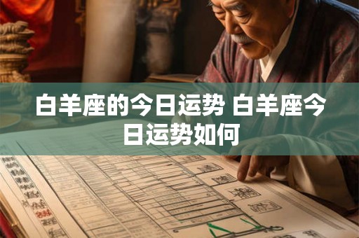 白羊座的今日运势 白羊座今日运势如何