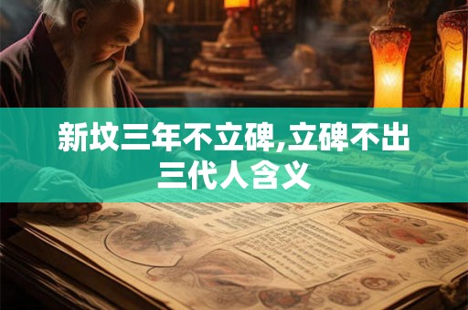 新坟三年不立碑,立碑不出三代人含义 新坟三年不立碑,立碑不出三代人含义