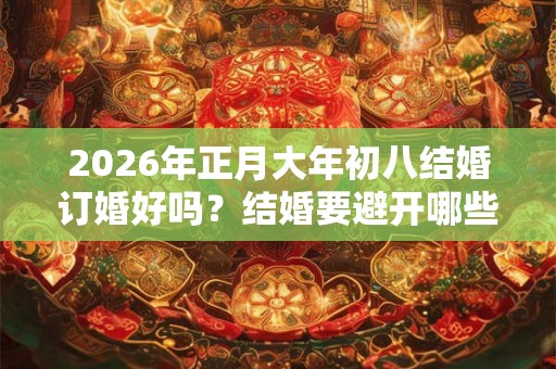 2026年正月大年初八结婚订婚好吗？结婚要避开哪些日子？