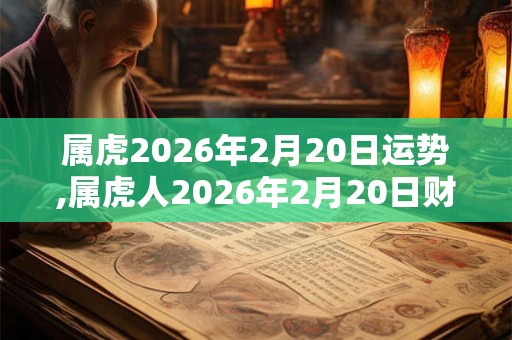 属虎2026年2月20日运势,属虎人2026年2月20日财运,生肖虎2026年2月20日运势