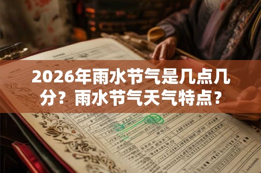 2026年雨水节气是几点几分？雨水节气天气特点？