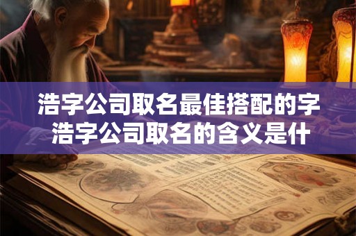 浩字公司取名最佳搭配的字 浩字公司取名的含义是什么 浩字公司取名最佳搭配的字 浩字公司取名的含义是什么