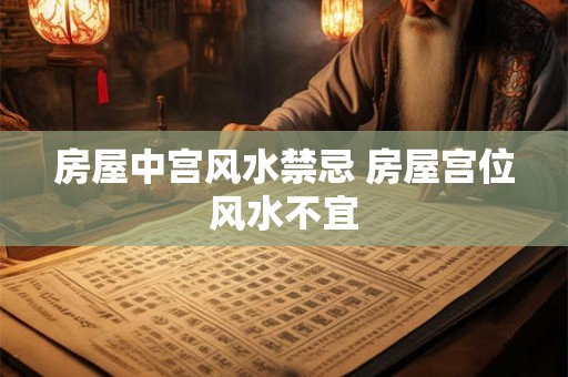 房屋中宫风水禁忌 房屋宫位风水不宜