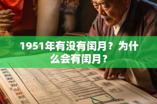 1951年有没有闰月？为什么会有闰月？