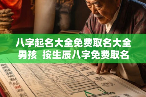 八字起名大全免费取名大全男孩  按生辰八字免费取名字大全男孩
