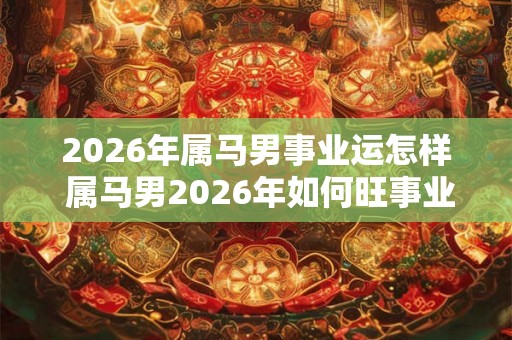 2026年属马男事业运怎样 属马男2026年如何旺事业