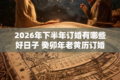 2026年下半年订婚有哪些好日子 癸卯年老黄历订婚黄道吉日查询