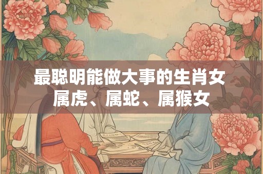最聪明能做大事的生肖女 属虎、属蛇、属猴女