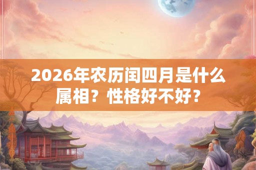 2026年农历闰四月是什么属相？性格好不好？