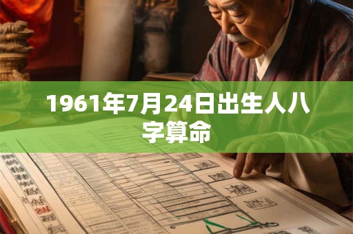1961年7月24日出生人八字算命