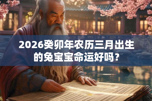 2026癸卯年农历三月出生的兔宝宝命运好吗？