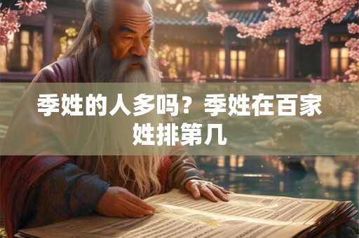 季姓的人多吗？季姓在百家姓排第几