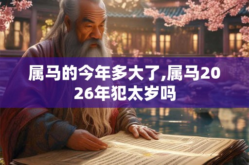 属马的今年多大了,属马2026年犯太岁吗