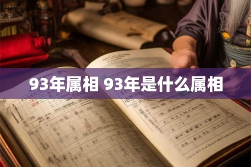 93年属相 93年是什么属相