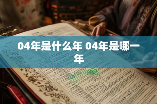 04年是什么年 04年是哪一年