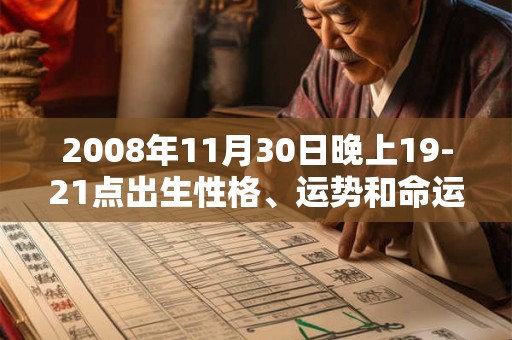 2008年11月30日晚上19-21点出生性格、运势和命运