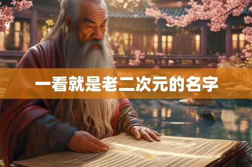 一看就是老二次元的名字