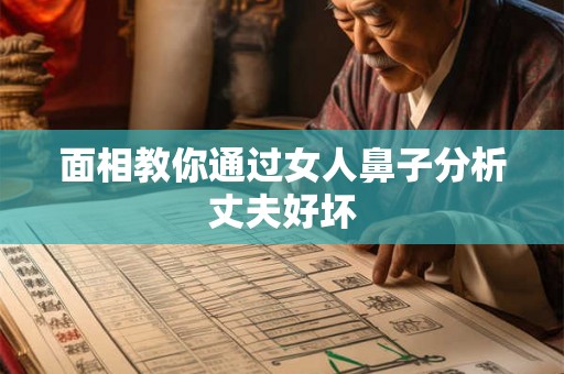 面相教你通过女人鼻子分析丈夫好坏