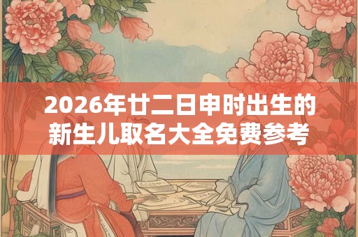 2026年廿二日申时出生的新生儿取名大全免费参考 2026年廿二日申时出生的新生儿取名大全免费参考