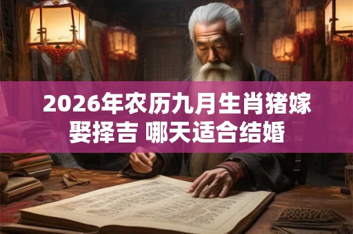 2026年农历九月生肖猪嫁娶择吉 哪天适合结婚