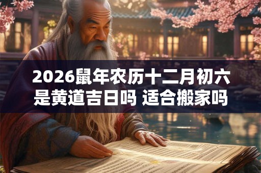 2026鼠年农历十二月初六是黄道吉日吗 适合搬家吗