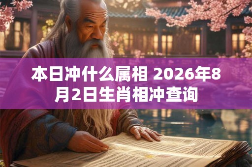本日冲什么属相 2026年8月2日生肖相冲查询