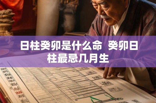日柱癸卯是什么命  癸卯日柱最忌几月生